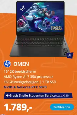 Paradigit Hp Omen aanbieding