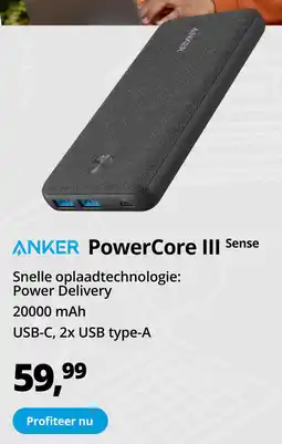 Paradigit Anker powercore iii sense aanbieding