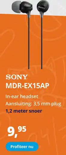 Paradigit Sony MDR-EX15AP aanbieding