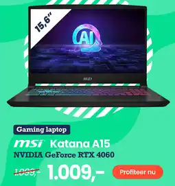 Paradigit msi Katana A15 NVIDIA GeForce RTX 4060 aanbieding