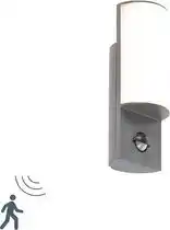 Praxis Qazqa Moderne Buitenwandlamp Donkergrijs Met Bewegingssensor - Harry aanbieding