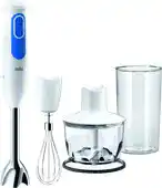 Bol.com Braun MQ3035WH Multi Quick 3 Staafmixer + Accessoires Blauw/Wit aanbieding