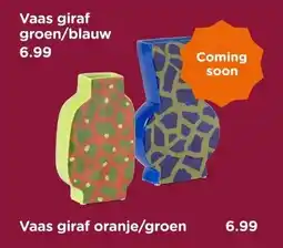 Xenos Vaas giraf oranje/groen aanbieding