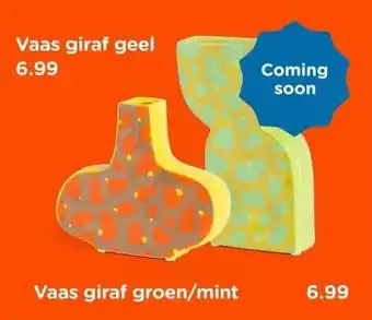 Xenos Vaas giraf groen/mint aanbieding