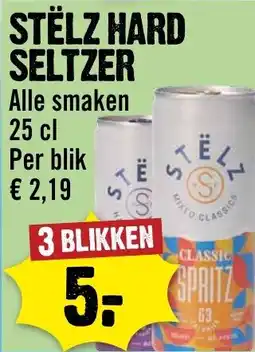 Dirck 3 Stëlz hard seltzer aanbieding