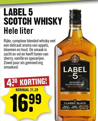 Dirck 3 Label 5 scotch whisky aanbieding