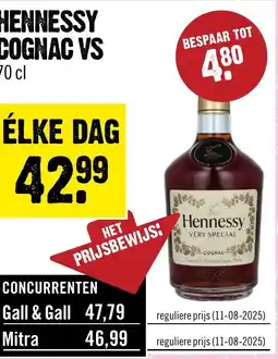 Dirck 3 Hennessy cognac vs aanbieding