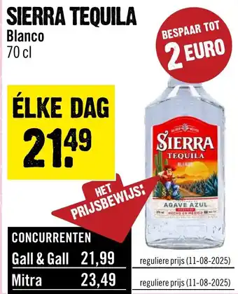 Dirck 3 Sierra tequila aanbieding