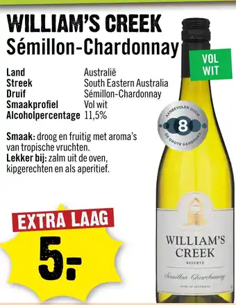 Dirck 3 William's creek aanbieding