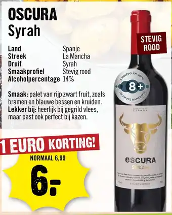 Dirck 3 OSCURA Syrah aanbieding