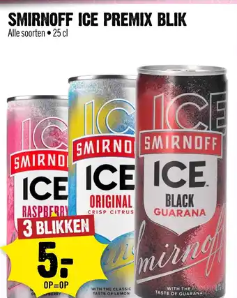 Dirck 3 Smirnoff ice premix blik aanbieding