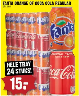 Dirck 3 Fanta orange of coca cola regular aanbieding