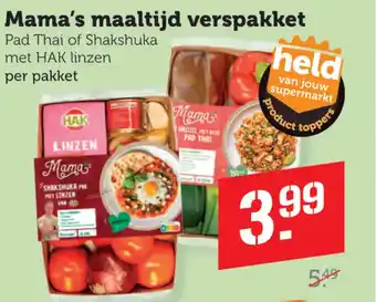 Dagwinkel Mama's maaltijd verspakket aanbieding