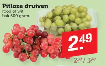 Dagwinkel Pitloze druiven aanbieding