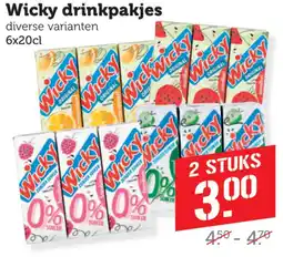 Dagwinkel Wicky drinkpakjes aanbieding