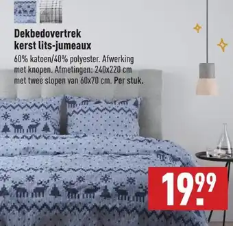 ALDI Dekbedovertrek kerst lits-jumeaux aanbieding