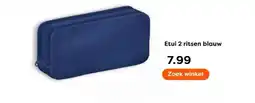 The Read Shop Etui 2 ritsen blauw aanbieding
