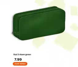 The Read Shop Etui 2 ritsen groen aanbieding