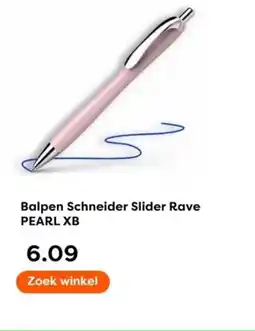 The Read Shop Balpen Schneider Slider Rave PEARL XB aanbieding