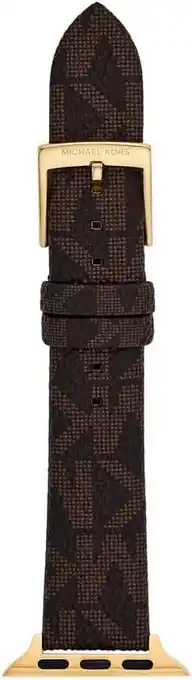 Amazon Michael Kors Women's Leather or PVC strap, compatible with 38mm/40mm/41mm Apple Watch aanbieding