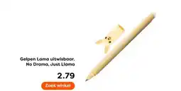 The Read Shop Gelpen Lama uitwisbaar. No Drama, Just Llama aanbieding