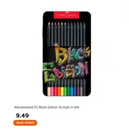 The Read Shop Kleurpotlood FC Black Edition 12 stuks in blik aanbieding