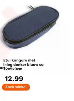 The Read Shop Etui Kangaro met inleg donker blauw aanbieding