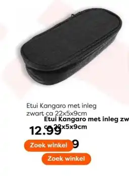The Read Shop Etui Kangaro met inleg zwart aanbieding