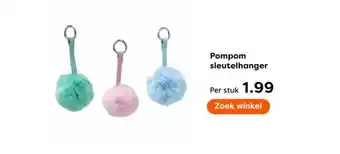 The Read Shop Pompom sleutelhanger aanbieding