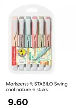 The Read Shop Markeerstift STABILO Swing cool nature 6 stuks aanbieding