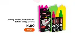 The Read Shop Edding 6900 X multi markers. 3 stuks candy kleuren aanbieding