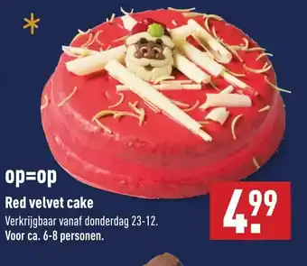 ALDI Red velvet cake aanbieding