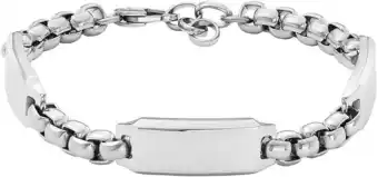 Amazon Fossil ID-armband voor Heren, Drew Roestvrijstalen, JF04400040 aanbieding