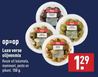 ALDI Luxe verse olijvemix 150g aanbieding