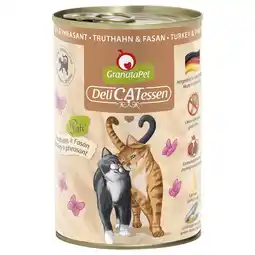 Zooplus 6x400g GranataPet DeliCatessen Kalkoen & Fazant Kattenvoer aanbieding