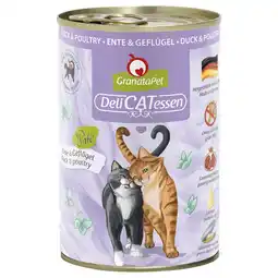 Zooplus 6x400g GranataPet DeliCatessen Eend & Gevogelte Kattenvoer aanbieding