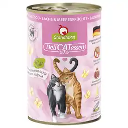 Zooplus 6x400g DeliCatessen Zalm & Zeevruchten Granatapet Kattenvoer aanbieding