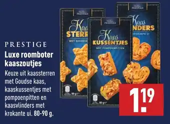 ALDI Luxe roomboter kaaszoutjes 80-90g aanbieding