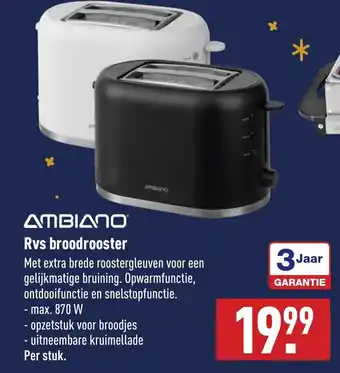 ALDI Rvs broodrooster aanbieding