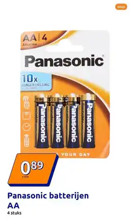 Action Panasonic batterijen AA aanbieding