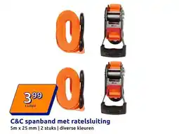 Action C&C spanband met ratelsluiting aanbieding