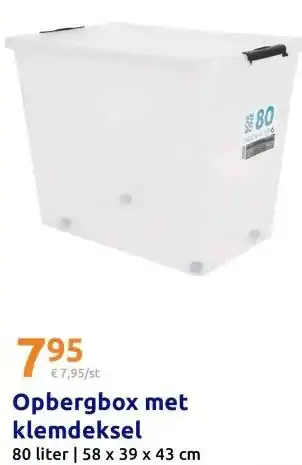 Action Opbergbox met klemdeksel aanbieding