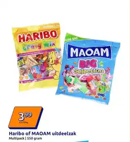 Action Haribo of MAOAM uitdeelzak aanbieding