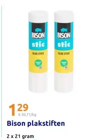 Action Bison plakstiften aanbieding