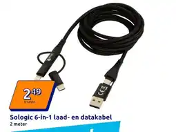 Action Sologic 6-in-1 laad- en datakabel aanbieding