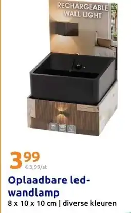 Action Oplaadbare led- wandlamp aanbieding