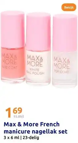Action Max & More French manicure nagellak set aanbieding