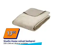 Action Studio Home velvet bedsprei aanbieding