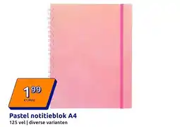 Action Pastel notitieblok A4 aanbieding
