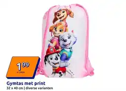 Action Gymtas met print aanbieding